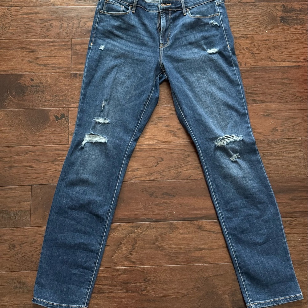 Distressed Blue Jeans - Picture 3 of 16